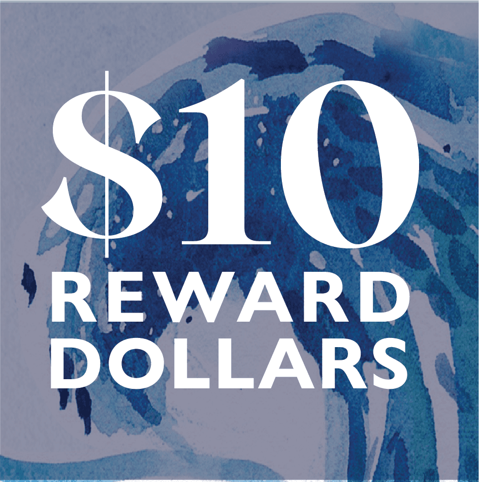 A promotional graphic with a background of abstract blue watercolor design, prominently displaying 